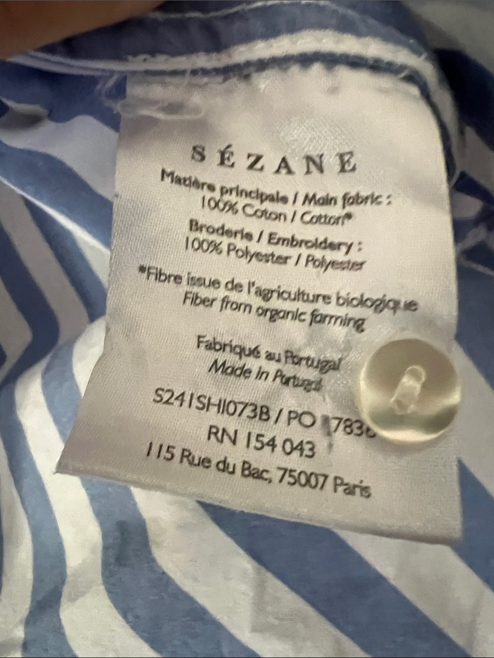Sezane X Pangea Striped Heart Max Shirt - Picture 4 of 5